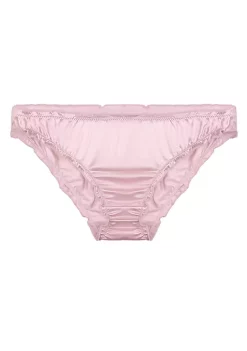 Agnes Orinda Women's Frill Trim Satin Underwear Briefs Hipster Panty Panties -Agnes Orinda Store Belk 1964