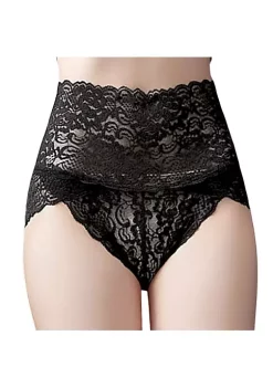 Agnes Orinda Women's High-Rise Brief All-Lace Cotton Lining Cheeky Underwear -Agnes Orinda Store Belk 1977