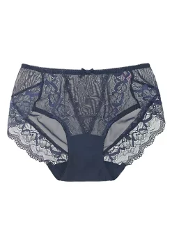 Agnes Orinda Women's Sheer Lace Trim High Rise Solid Brief Stretchy Underwear -Agnes Orinda Store Belk 1999