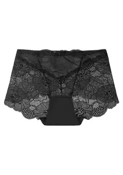 Agnes Orinda Women's Lace Trim Brief High-Rise Solid Brief Stretchy Underwear