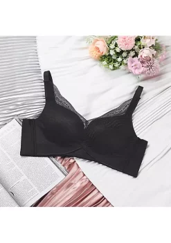 Agnes Orinda Women's Push-Up 4 Hooks Lace Trim Adjustable Straps Comfort Bra -Agnes Orinda Store Belk 2030