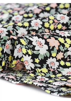 Agnes Orinda Women's Plus Size Peplum Smocked Waist Short Sleeve Floral Blouses -Agnes Orinda Store Belk 2039