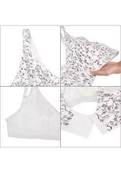 Agnes Orinda Women's Full Figure Wireless Comfort 3 Hooks Adjustable Straps Bra -Agnes Orinda Store Belk 2080