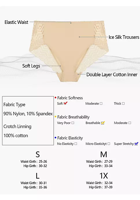 Agnes Orinda Women's Lace Mid Rise Stretch Regular Sey Panties Breathable Underwear Briefs 7 Agnes Orinda Women's Lace Mid Rise Stretch Regular Sey Panties Breathable Underwear Briefs - Image 5