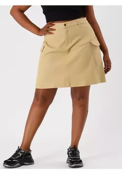 Agnes Orinda Women's Plus Size Jean Spring A Line Zipper Front Mini Skirt -Agnes Orinda Store Belk 2203