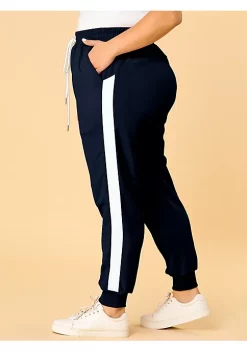 Agnes Orinda Women's Plus Size Sweatpants Elastic Contrast Color Lounge Jogger Pants Valentines -Agnes Orinda Store Belk 2240