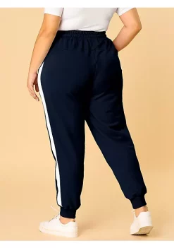 Agnes Orinda Women's Plus Size Sweatpants Elastic Contrast Color Lounge Jogger Pants Valentines -Agnes Orinda Store Belk 2241