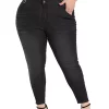Agnes Orinda Plus Size Denim Jeans for Women High Waist Skinny Stretch Jean -Agnes Orinda Store Belk 2244