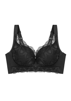 Agnes Orinda Women's Comfortable Soft Push Up Lingerie, Embroidery Lace Bralette