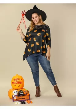 Agnes Orinda Women's Plus Size Blouses, Printed Lace Panel Asymmetric Hem Tops 10 Agnes Orinda Women's Plus Size Blouses, Printed Lace Panel Asymmetric Hem Tops -Agnes Orinda Store Belk 2276