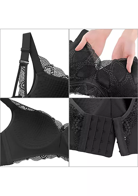 Agnes Orinda Women's Comfortable Soft Push Up Lingerie, Embroidery Lace Bralette 5 Agnes Orinda Women's Comfortable Soft Push Up Lingerie, Embroidery Lace Bralette - Image 3