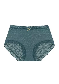 Agnes Orinda Women's Lace Trim High Rise Solid Brief Stretchy Rib Underwear -Agnes Orinda Store Belk 2293