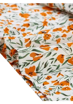 Agnes Orinda Plus Size Blouse for Women Pintuck 3/4 Bell Sleeves V Neck Floral Top -Agnes Orinda Store Belk 2348