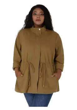 Agnes Orinda Women's Plus Size Jackets Lightweight Anorak Drawstring Utility Jacket 15 Agnes Orinda Women's Plus Size Jackets Lightweight Anorak Drawstring Utility Jacket -Agnes Orinda Store Belk 26