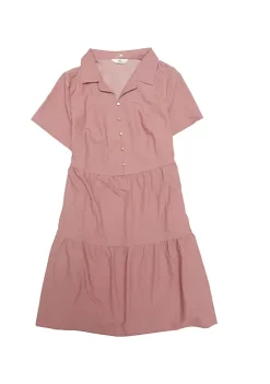 Agnes Orinda Women's Plus Size Spring Denim Babydoll V Neck Midi Tiered Shirtdress -Agnes Orinda Store Belk 296