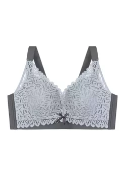 Agnes Orinda Women's Full Coverage Minimizer Seamless Lace Soft Cup Wireless Bras