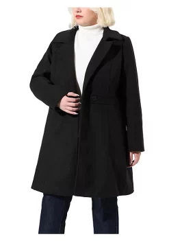Agnes Orinda Plus Size Peacoat for Women Elegant Notched Lapel Single Winter Breasted Trench Coat Jacket -Agnes Orinda Store Belk 372