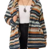Agnes Orinda Plus Size Jacket for Women Pullover Zip Up Stripe Printed Long Sleeve Knit Boho Hoodie -Agnes Orinda Store Belk 380