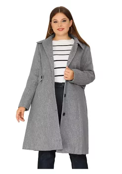 Agnes Orinda Women's Plus Size Single Breasted Belted Winter Long Coat 23 Agnes Orinda Women's Plus Size Single Breasted Belted Winter Long Coat -Agnes Orinda Store Belk 40