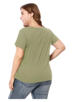 Agnes Orinda Women's Plus Size Top Short Sleeve Hollow Mesh Casual Lace Tops Valentines Day -Agnes Orinda Store Belk 433