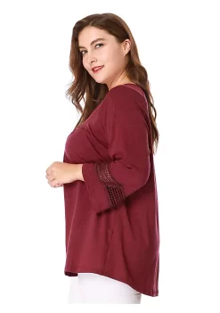 Agnes Orinda Women's Plus Size Crochet Panel Kimono Raglan Sleeves Ruched Front Tops 19 Agnes Orinda Women's Plus Size Crochet Panel Kimono Raglan Sleeves Ruched Front Tops -Agnes Orinda Store Belk 497