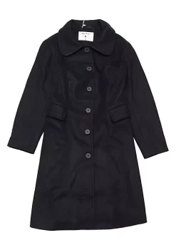 Agnes Orinda Plus Size Coats for Women Peter Pan Collar Single Breasted Winter Long Coat