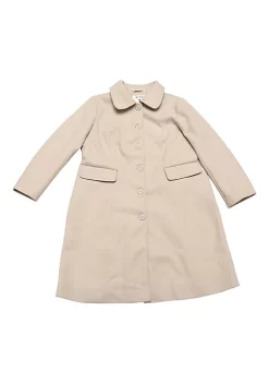 Agnes Orinda Plus Size Coats for Women Peter Pan Collar Single Breasted Winter Long Coat -Agnes Orinda Store Belk 512