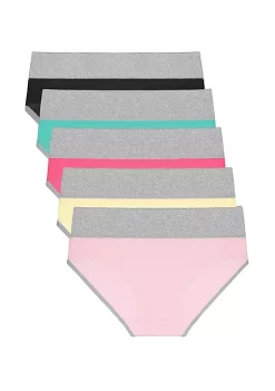 Agnes Orinda Women's Soft Cotton Briefs Ladies Mid-High Waisted Full Coverage Panties 5 Packs -Agnes Orinda Store Belk 517