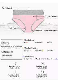 Agnes Orinda Women's Soft Cotton Briefs Ladies Mid-High Waisted Full Coverage Panties 5 Packs -Agnes Orinda Store Belk 520