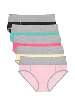 Agnes Orinda Women's Soft Cotton Briefs Ladies Mid-High Waisted Full Coverage Panties 5 Packs -Agnes Orinda Store Belk 524