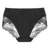 Agnes Orinda Women's HIgh-Rise Lace Trim Brief Seamless Underwear