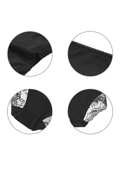 Agnes Orinda Women's HIgh-Rise Lace Trim Brief Seamless Underwear -Agnes Orinda Store Belk 548