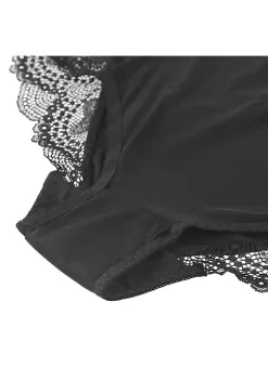 Agnes Orinda Women's 3-Pack Lace Trim High Rise Solid Brief Stretchy Underwear -Agnes Orinda Store Belk 563