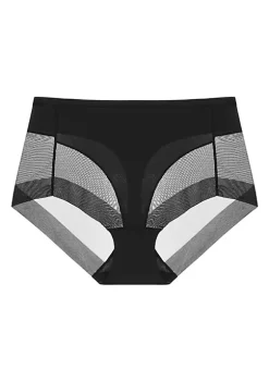 Agnes Orinda Women's Laser Cut Mesh Soft High Rise Brief Solid Stretchy Underwear -Agnes Orinda Store Belk 587