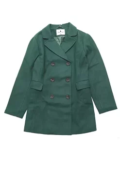 Agnes Orinda Women's Plus Size Notched Lapel Double Breasted Long Coat -Agnes Orinda Store Belk 60