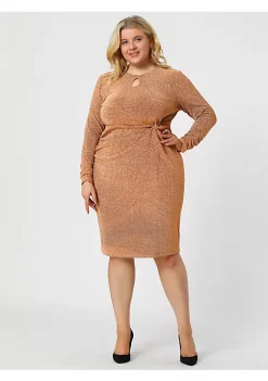 Agnes Orinda Women's Plus Size Party Dresses Glitter Bodycon Cocktail Sequin Midi Dress -Agnes Orinda Store Belk 611