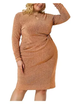 Agnes Orinda Women's Plus Size Party Dresses Glitter Bodycon Cocktail Sequin Midi Dress -Agnes Orinda Store Belk 614