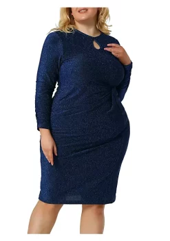 Agnes Orinda Women's Plus Size Party Dresses Glitter Bodycon Cocktail Sequin Midi Dress -Agnes Orinda Store Belk 616