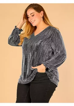 Agnes Orinda Women's Plus Size Christmas Top, Metallic Party Disco Sparkle Sequin Tops -Agnes Orinda Store Belk 665