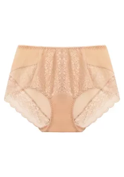 Agnes Orinda Women's Lace Trim High Rise Solid Brief Stretchy Underwear