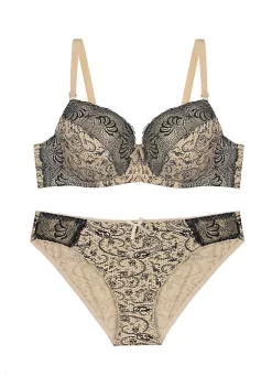 Agnes Orinda Women's Comfortable Push Up Lingerie Sets Embroidery Lace Piece Bra and Panty Set -Agnes Orinda Store Belk 781