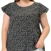 Agnes Orinda Plus Size Blouses for Women Summer Short Sleeves Floral Tops -Agnes Orinda Store Belk 807