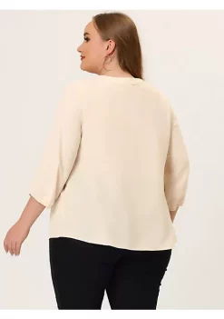 Agnes Orinda Women's Plus Size Tops Work Round Neck Ruffle Chiffon Blouse Top Mothers Day 21 Agnes Orinda Women's Plus Size Tops Work Round Neck Ruffle Chiffon Blouse Top Mothers Day -Agnes Orinda Store Belk 827