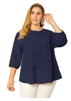 Agnes Orinda Women's Plus Size Tops Work Round Neck Ruffle Chiffon Blouse Top Mothers Day 25 Agnes Orinda Women's Plus Size Tops Work Round Neck Ruffle Chiffon Blouse Top Mothers Day -Agnes Orinda Store Belk 831