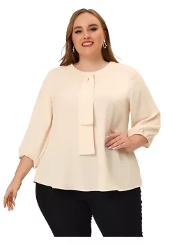 Agnes Orinda Women's Plus Size Tops Work Round Neck Ruffle Chiffon Blouse Top Mothers Day 31 Agnes Orinda Women's Plus Size Tops Work Round Neck Ruffle Chiffon Blouse Top Mothers Day -Agnes Orinda Store Belk 837