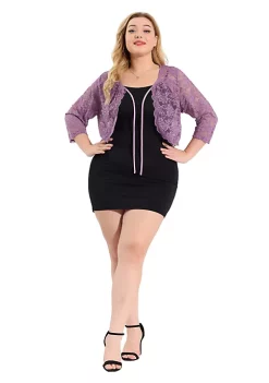 Agnes Orinda Shrug Top for Women's Plus Size Tie Front Floral Lace Office Sheer Crop Cardigan 18 Agnes Orinda Shrug Top for Women's Plus Size Tie Front Floral Lace Office Sheer Crop Cardigan -Agnes Orinda Store Belk 881