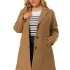 Agnes Orinda Women's Plus Size Winter Coats Elegant Notched Lapel Single Breasted Trench Coat -Agnes Orinda Store Belk 91