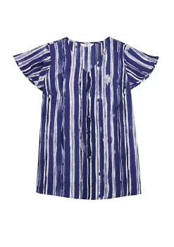 Agnes Orinda Women's Plus Size Stripes Round Neck Short Sleeve Boho Top -Agnes Orinda Store Belk 979